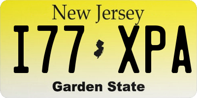 NJ license plate I77XPA