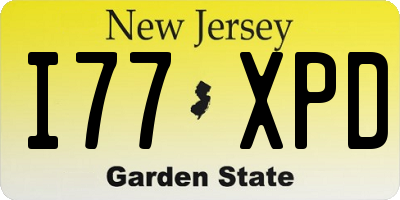 NJ license plate I77XPD