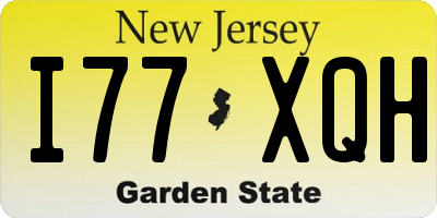 NJ license plate I77XQH