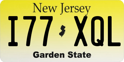 NJ license plate I77XQL