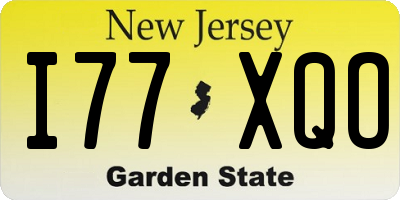 NJ license plate I77XQO