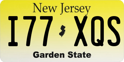 NJ license plate I77XQS