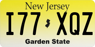 NJ license plate I77XQZ