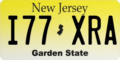 NJ license plate I77XRA