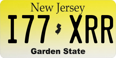 NJ license plate I77XRR