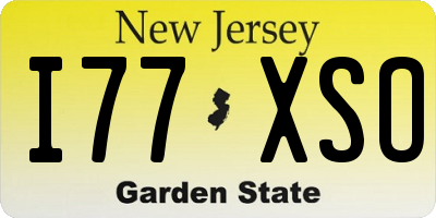 NJ license plate I77XSO