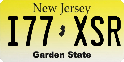 NJ license plate I77XSR