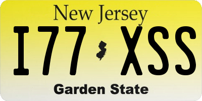 NJ license plate I77XSS