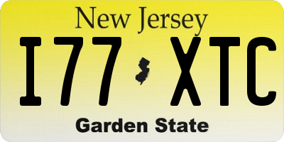 NJ license plate I77XTC