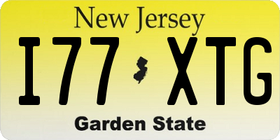 NJ license plate I77XTG