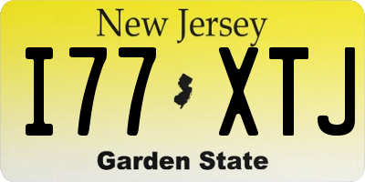 NJ license plate I77XTJ
