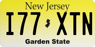 NJ license plate I77XTN