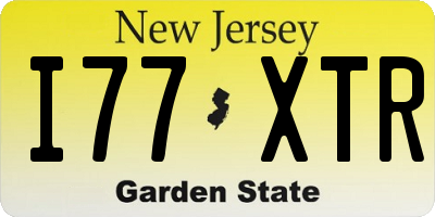 NJ license plate I77XTR