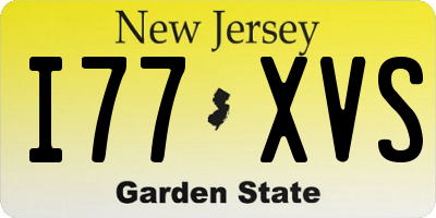 NJ license plate I77XVS