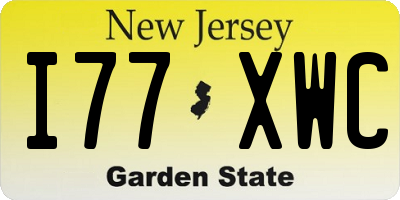 NJ license plate I77XWC