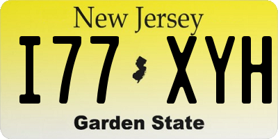 NJ license plate I77XYH