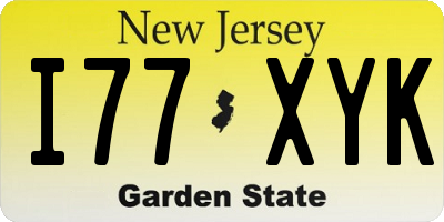 NJ license plate I77XYK