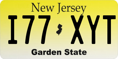 NJ license plate I77XYT