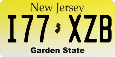 NJ license plate I77XZB