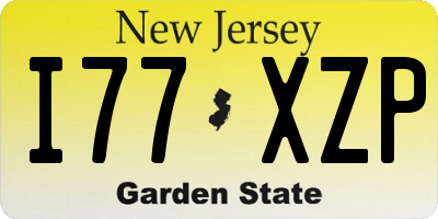 NJ license plate I77XZP