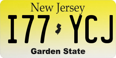 NJ license plate I77YCJ