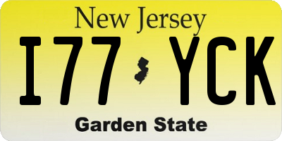 NJ license plate I77YCK
