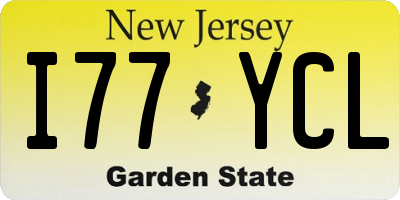 NJ license plate I77YCL