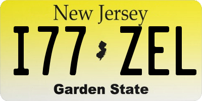 NJ license plate I77ZEL