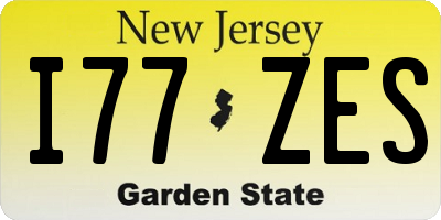 NJ license plate I77ZES