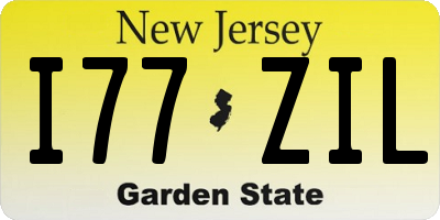 NJ license plate I77ZIL