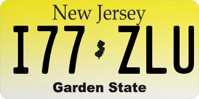 NJ license plate I77ZLU