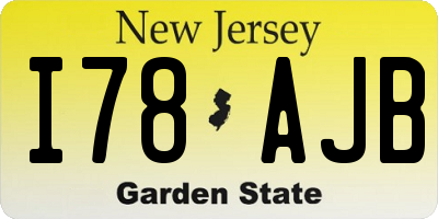 NJ license plate I78AJB