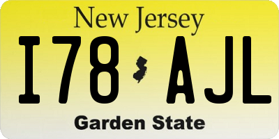 NJ license plate I78AJL
