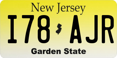 NJ license plate I78AJR