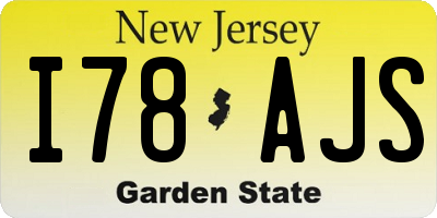 NJ license plate I78AJS