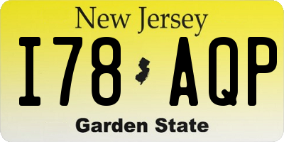 NJ license plate I78AQP