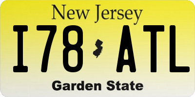 NJ license plate I78ATL