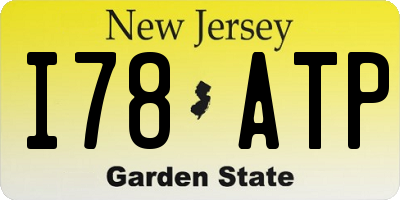 NJ license plate I78ATP