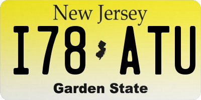 NJ license plate I78ATU