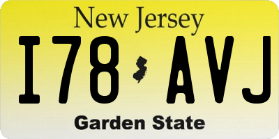 NJ license plate I78AVJ