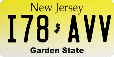 NJ license plate I78AVV
