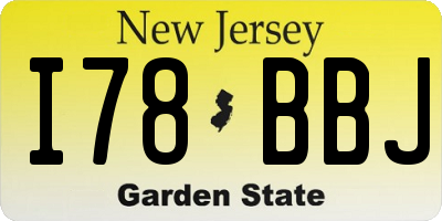 NJ license plate I78BBJ