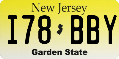 NJ license plate I78BBY