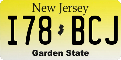 NJ license plate I78BCJ