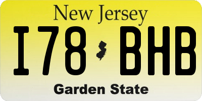 NJ license plate I78BHB
