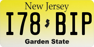 NJ license plate I78BIP