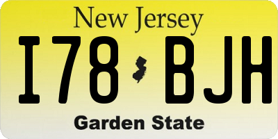 NJ license plate I78BJH
