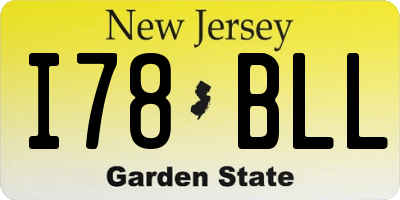 NJ license plate I78BLL