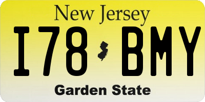 NJ license plate I78BMY