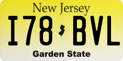 NJ license plate I78BVL